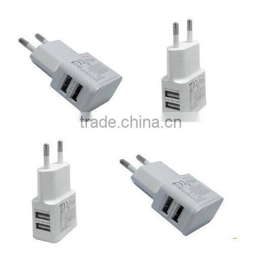 5V 3A 2 port dual usb wall charger EU/ US plug for samsung for Iphone charger