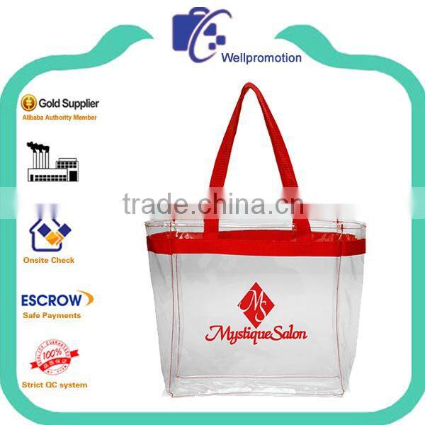 Wellpromotion clear vinyl tote bag
