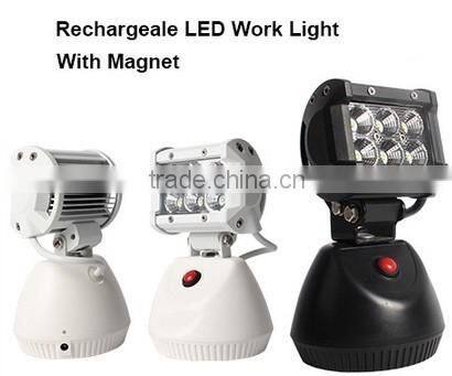 Portable LED Rechargeable Flood Light with AC/DC Car Adapter, Emergency LED Rechargeable Work Light (SR-RWM-18A,18W)Magnet Type