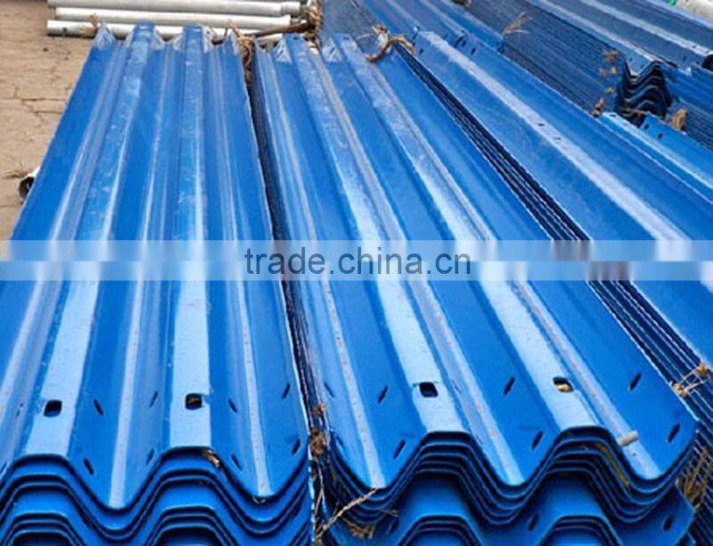 w-beam steel highway guardrail