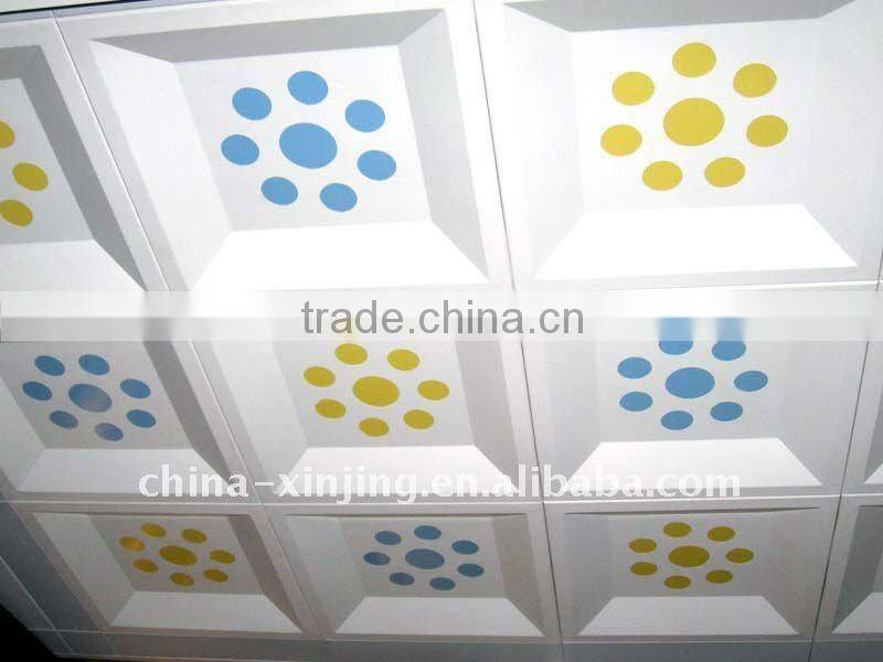 (new product) square metal ceiling tile/lotus pattern