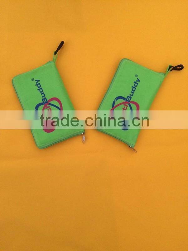 Folding nylon tote bag folding bag into pouch shopping bag with logo customized