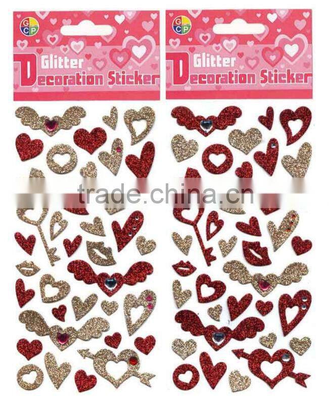 Glitter Stickers_Heart_Angel_Bear