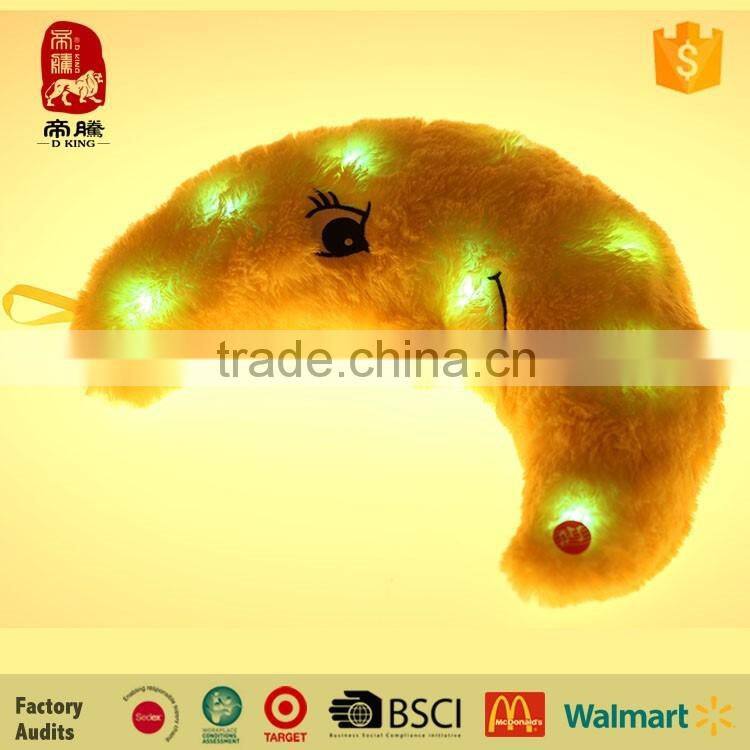 Shining Moon Pillow Smile Face Luxury Plush Pillow with LED