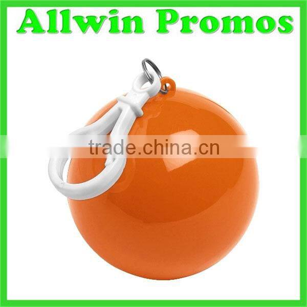 Poratble Disaposable Plastic Rain Poncho in Ball