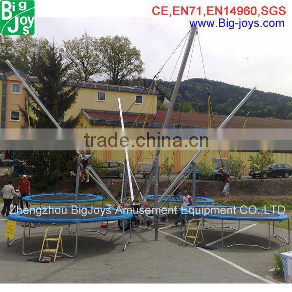 durable steel frame bungee trampoline for sale, 2016 hot sale bungee trampoline