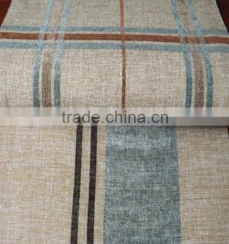 Cheap Korean bedroom yarn dyed chenille window curtain fabric for upholstery decor