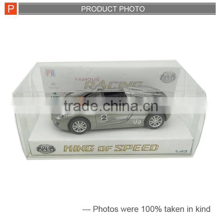 1/43 models car diecast car toy with light for kids