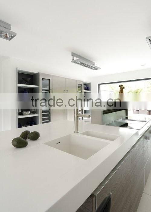 Modern polished artificial quartz countertop &composite quartz kitchen countertop& Solid Surface kitchen cabinets