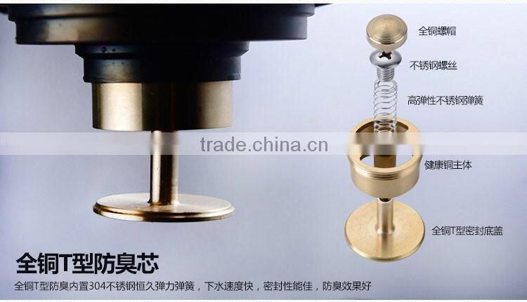 LABRAZE LE8503H bathroom/kitchen brass floor drains with Antique brushed