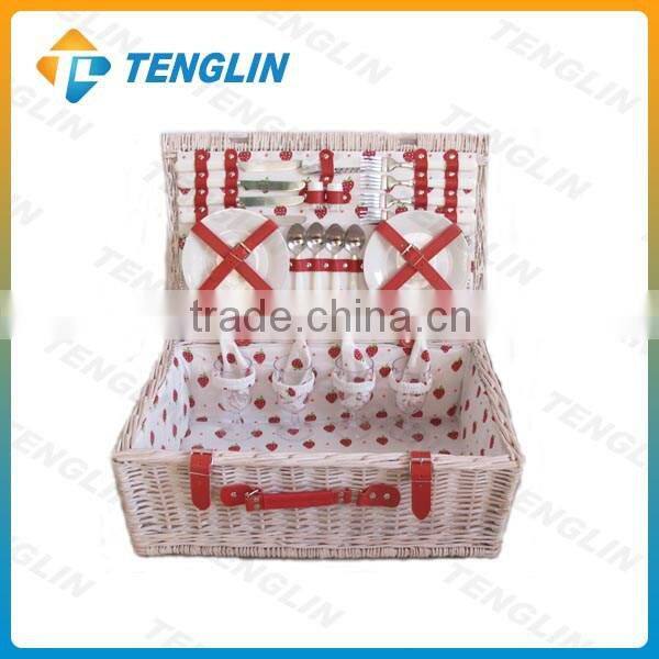 Hot sale wholesale picnic baskets for 4 person