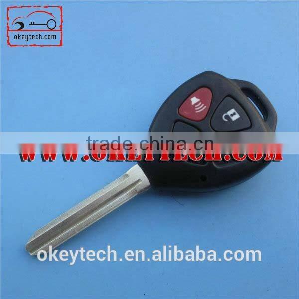 Okeytech toyoya key shell Toyota yaris 2+1 buttons remote key shell for toyota yaris key
