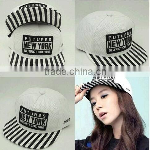 Black leather 6 panel snapback customize cap hat custom