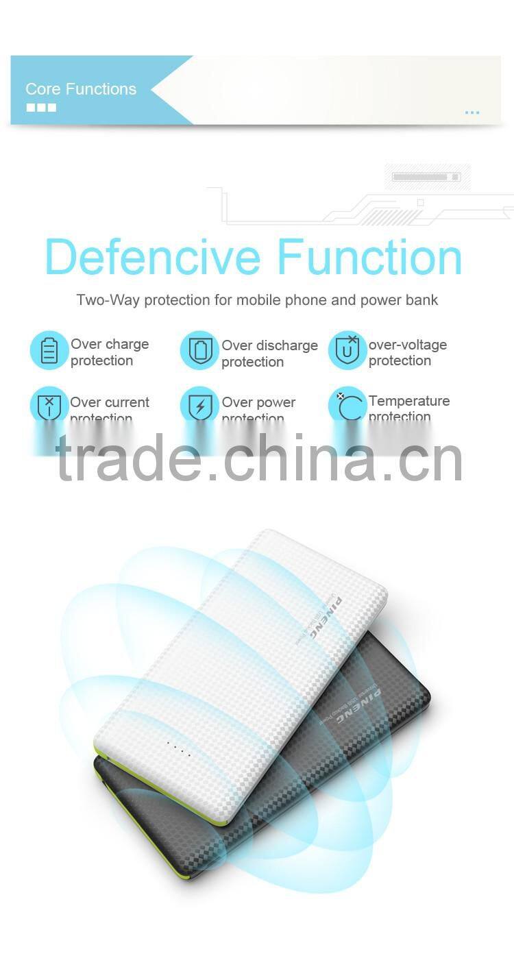 PINENG PN-951 2016 newest Version Ultra-thin 10000mAh Credit Card Power Bank