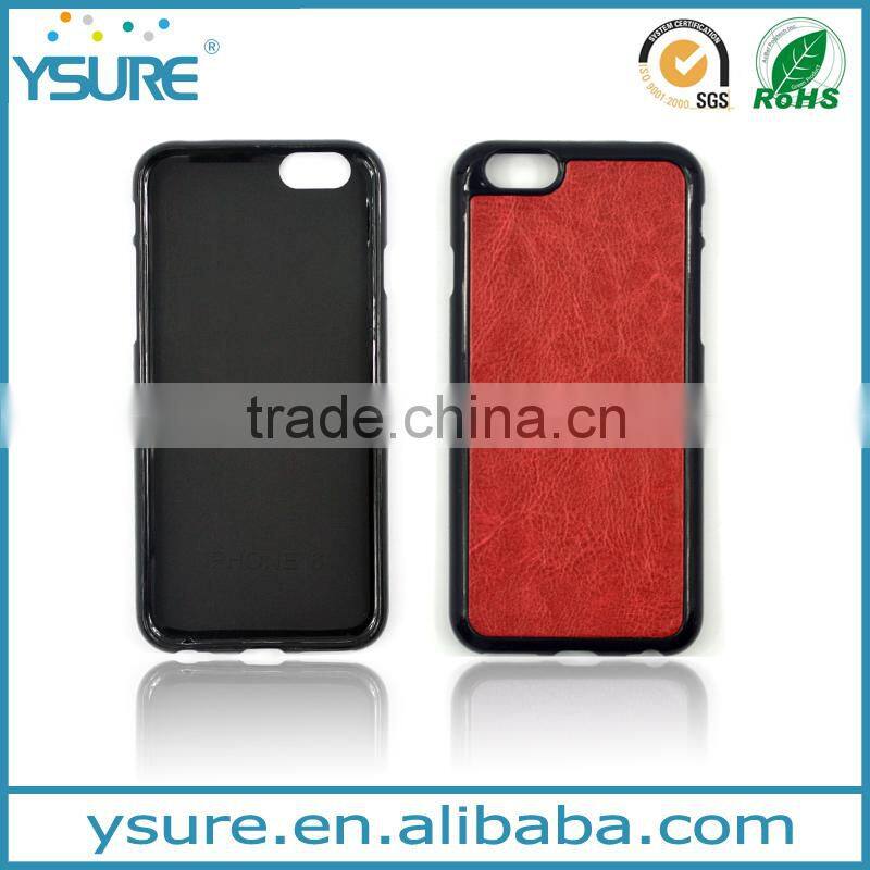 for iphone 6 back cover case , high quality TPU+PU leather case for iphone 6