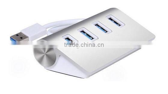 High Speed 4 Ports USB 3.0 Hub Portable Aluminum Hub New for Aple Macbook Air PC Laptop