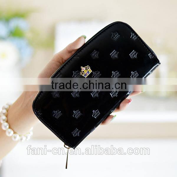 2015 newest design fashion style PU leather clutch wallets for ladies