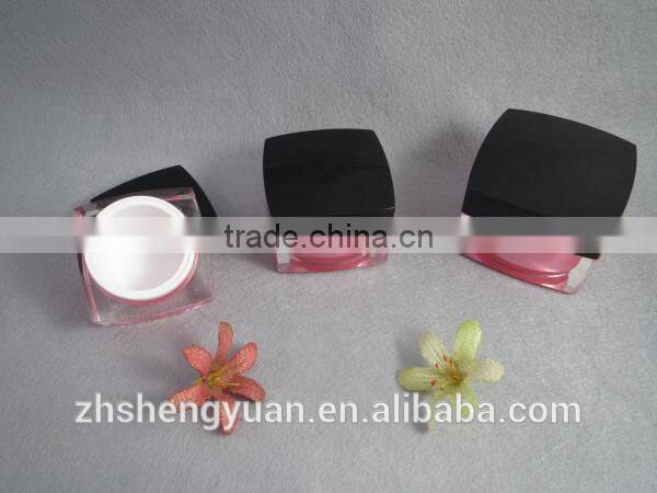 pink square acrylic face cream cosmetic container