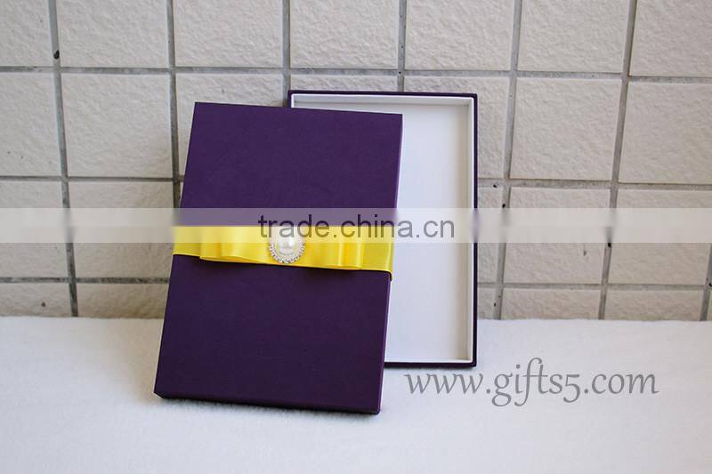 Wedding invitation decorative silk gift boxes made in china