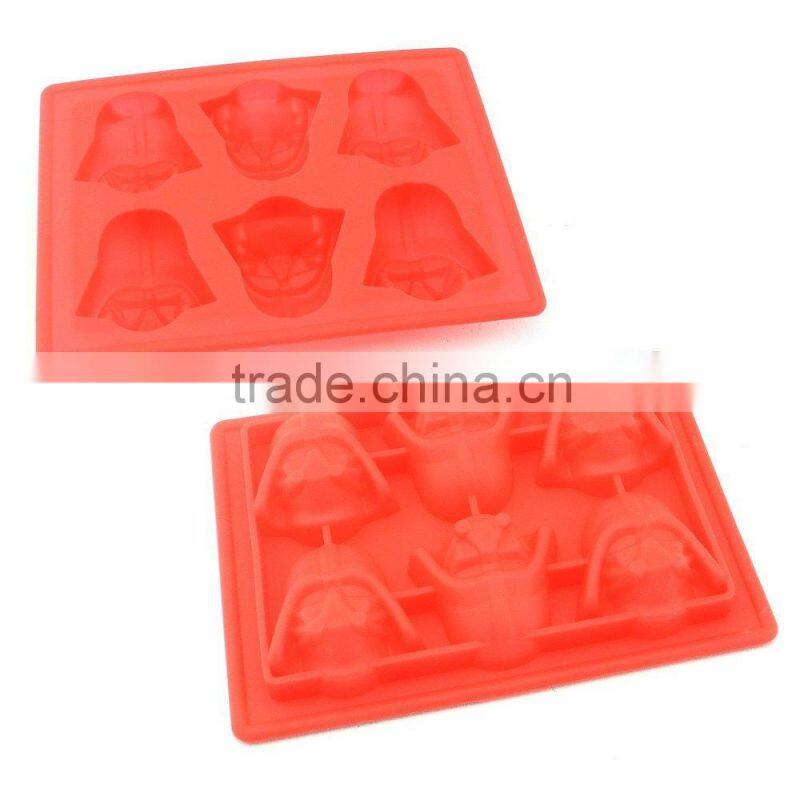 FDA food grade non stick bpa free wars lego star silicone chocolate molds cartoon wholesale