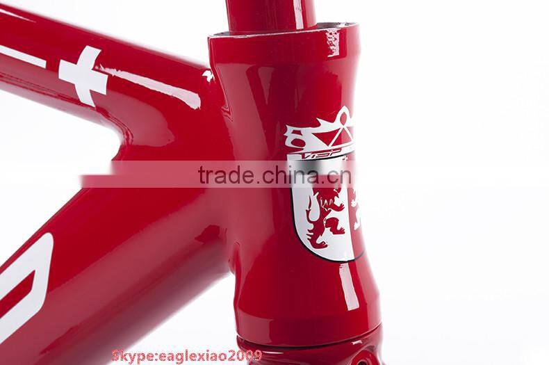 2016 hot selling fixed gear bike frame with front fork and led mountain diving flashlight free shipping