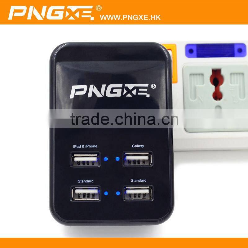 wholesale PNGXE branded 5V 5A 4 port usb charger, portable mobile phone charger