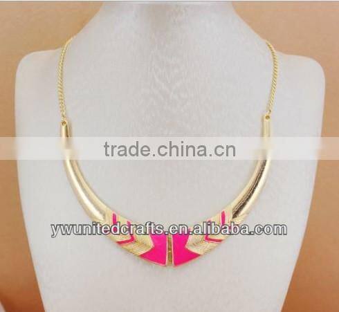 2014 fashion lead and nickel free epoxy vintage necklace