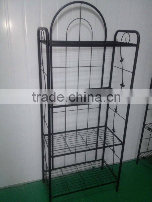 Iron wire open 4 tier stainless steel file document shelf PF-E648