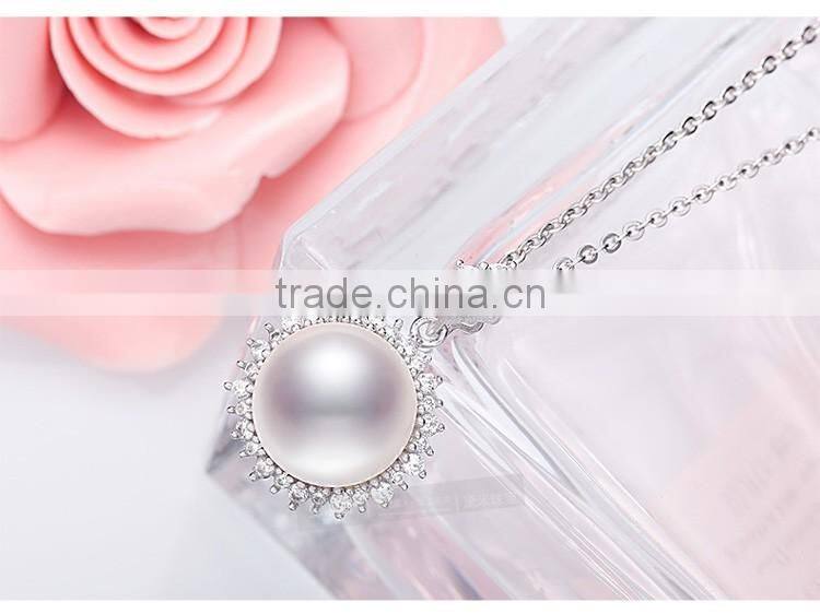 high quality women's big pearl jewellery in silver