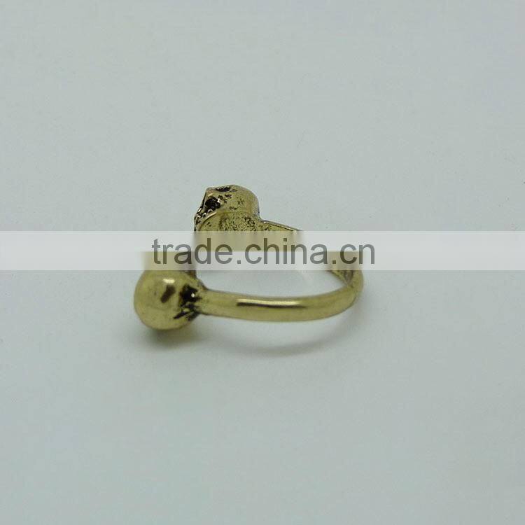New fashion jewelry double-end human skeleton ring