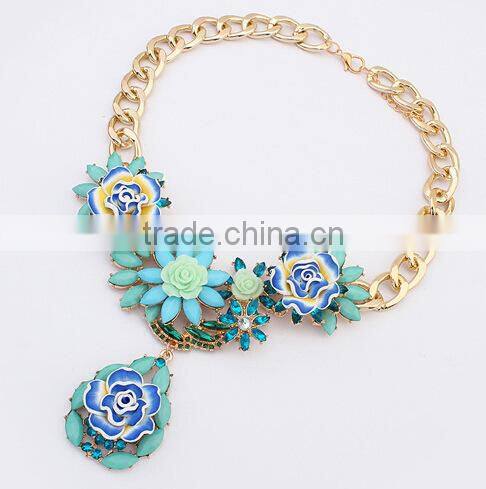 Hot Selling Flower Choker Collar Vintage Pendant Statement Necklace Women Necklaces & Pendants Fashion Necklaces for Women 2014