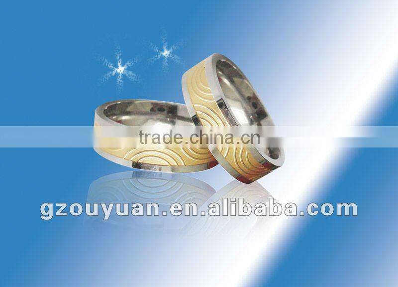 8MM High Quality Gold Plated Titanium Ring