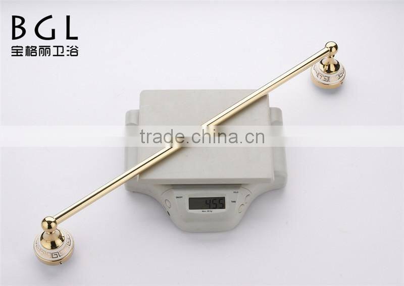 2015 bathroome design bath accessories gold finishing zine alloy towels bar