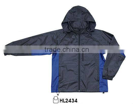 Pongee with PVC fashion windbreaker Jacket