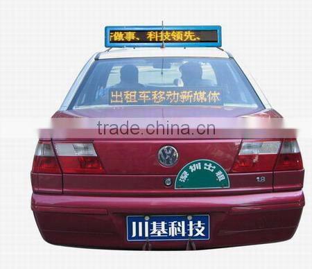 Digital advertising light weight rolling message led taxi board