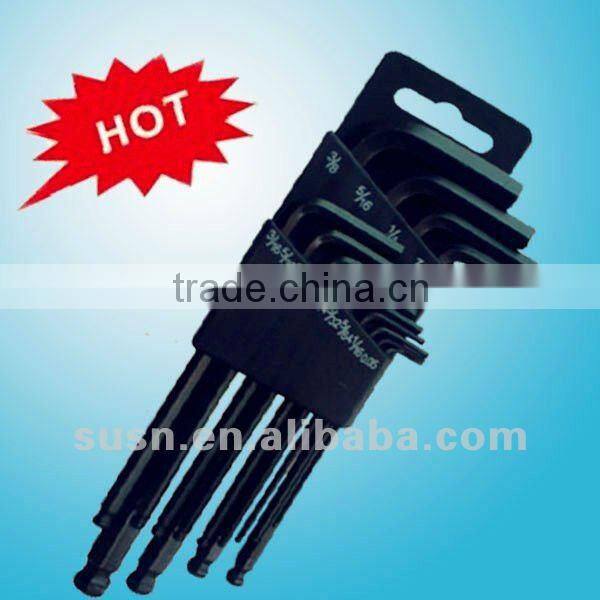 13 PCS SAE Size Black Plating Ball Point Hex Key Wrench Set
