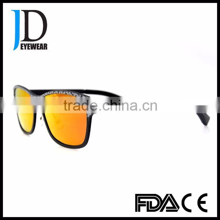 Modern design German Fashion Women Square Red Lens Sunglasses