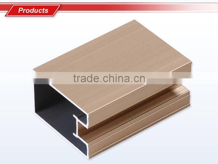 Anodized sliver wardrobe closet door aluminium extrusion profile to Russia