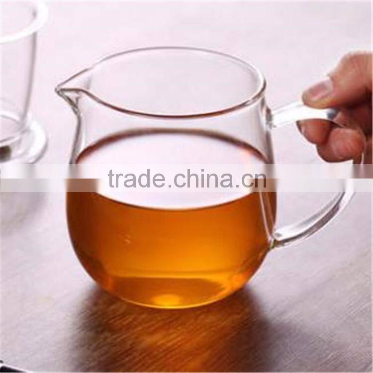 FDA Certification standard 410ml/550ml borosilicate glass tea pot with tea strainer.