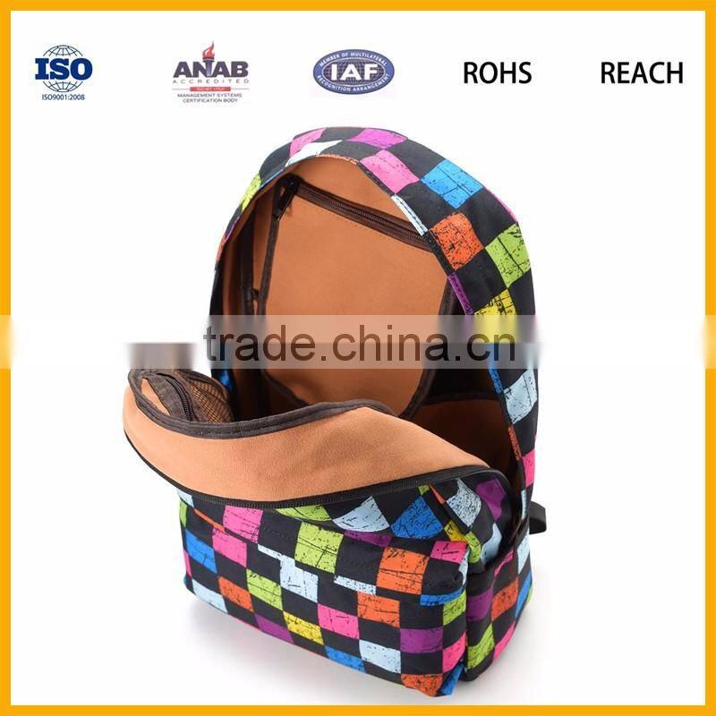 colorful printing backpack