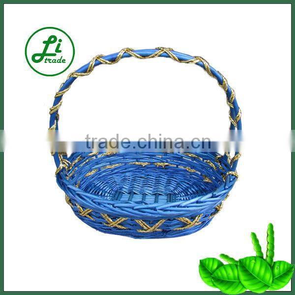 Wine red wicker fruit baskets