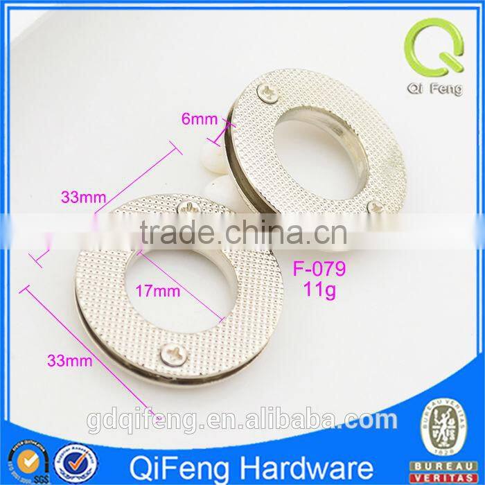 bag accessories shining silver O-shape eyelets with screw