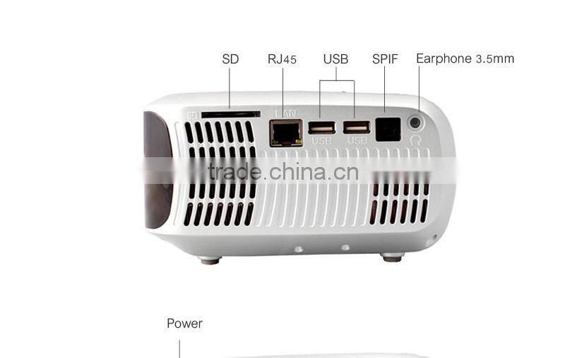 New arrival! World 1st 720P Android 4.4.2 HD LED small LCD Projector with Miracast WiFi Bluetooth 4.0 Bluray beamer