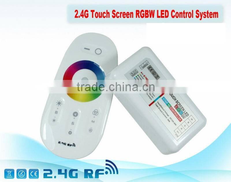 DC12-24A 18A RGBW led controller 2.4G touch screen RF remote control for led strip