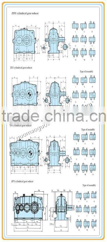 High Efficient Cranes And Hoists ZSY Cylindrical Gear Reducer