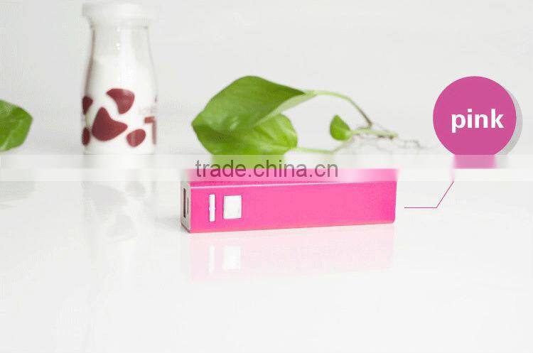 portable phone charger Metal Power Bank 2600 mAh for Gift Promotion