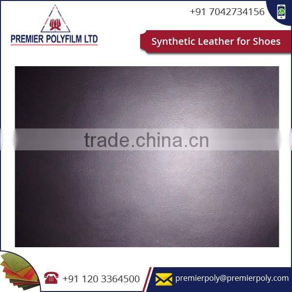 Smooth Finish And Stylish Pattern Synthetic Leather For Shoes