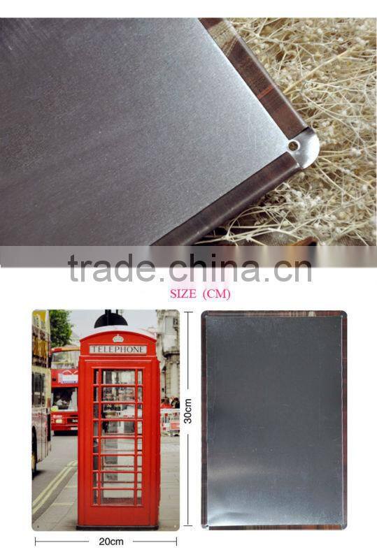 Advertising decorative embossed metal tin plaqe vintgae retro wall tin plaque