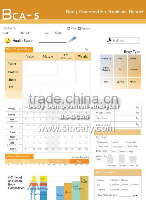 High quality segmental body composition analysis machine low price
