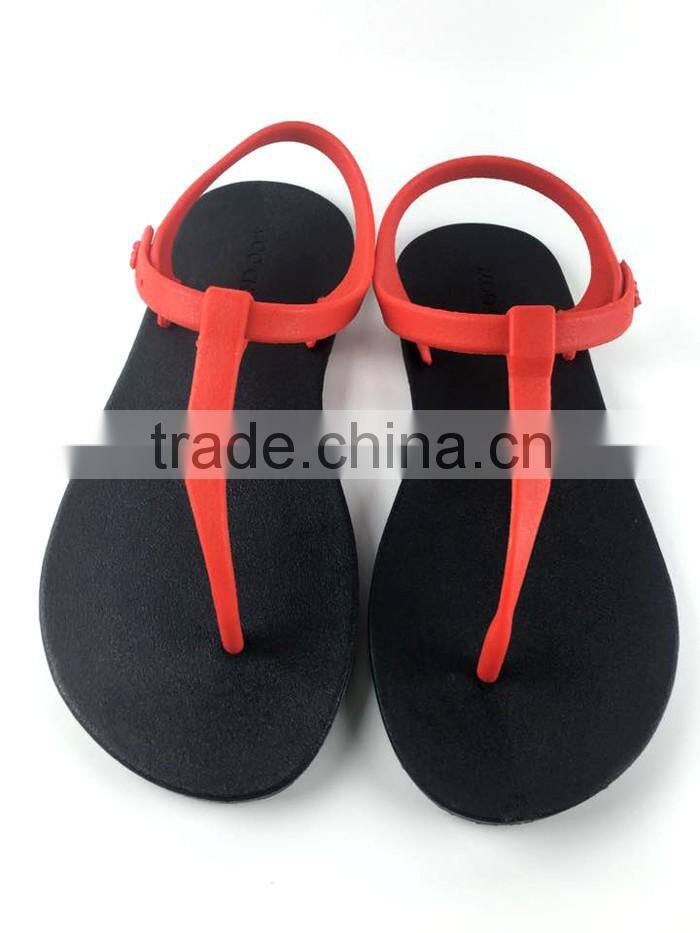 Rubber ladies sandles and cheap wholesale flip flops women with full color design advertising PE